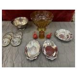 13 pc.decorative silver plated bowl , small