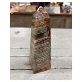 Agate Stone Paperweight, Small Chip at Base