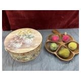 7 pc decorative round box , plastic colorful
