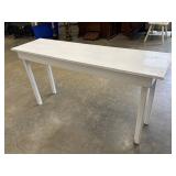 White Rectangular Console Entryway Table or Desk