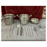 13pc Kitchen Cookware,stockpot, a perforated pasta