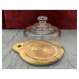 vintage cheese server, wooden platterï¿½paired with