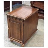Vintage Mahogany Accent Cabinet with Magazine Rack