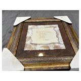 3 pc.framed floral wall plaque titled "Gladiola