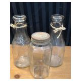 Bundle of glass bottles. Victory bottle form