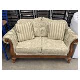 Broyhill Patterned Loveseat Sofa w/ Nailhead Trim