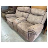 Benjara Leatherette Reclining Sofa, which