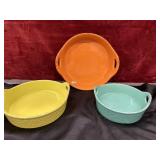 3 pc. Technique serving casserole dishes in