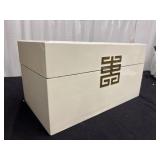 White and Gold KeepSake box.