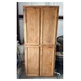 Tall Rustic Wood Pantry Large Cabinet