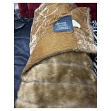 2 Dennis Basso luxury faux fur throw blanket and