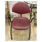 Maroon Vinyl Medical Exam Room Chair