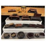 22pc Bundle of Wood Figurine Stands and one Metal