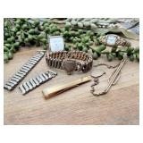 Scrap Gold Filled Vintage Jewelry Bundle, For