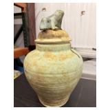 RARE McCarty Pottery Dirty Jade Frog Ginger Jar
