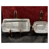 2 pc. Nambe serving platter and Mud Pie Initial