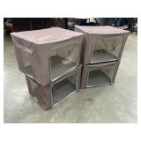 collapsible fabric storage boxes with steel