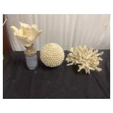 Lot of Home Decor Items, Vintage Coral, Sea Shell