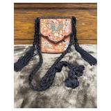Vintage Chinese Qing Dynasty silk purse with