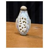 Vintage Chinese snuff bottle with mosaic