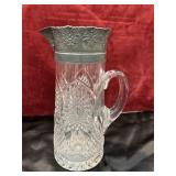 Antique  Art Deco pressed glass pitcher,