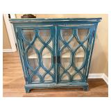Turquoise Distressed Modern Farmhouse Sideboard
