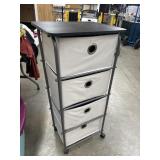 Whitmor 4-Drawer Rolling Storage Cart with a dark