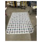 Blanket with Star Quilt Pattern, and Crochet