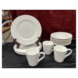 12 pc. Sur La Table Pearl white dinner plates