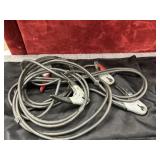 Heavy duty jumping cables .
