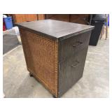 Modern 2-drawer mobile filing cabinet featuring a