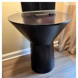 Modern Round Top Accent Table Geometric Design