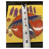 5 pc.painted ceramic decorative tiles  created by