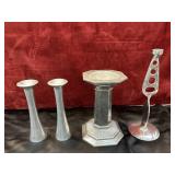 4 pc.vintage or modern decorative metal items,
