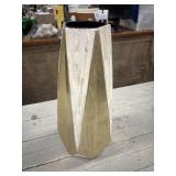 Gold/White Panel Geometric Vase
