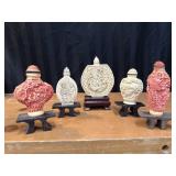 Bundle of 5 vintage Chinese snuff bottles and