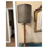 Tall Table Lamp with Brown Alligator Style