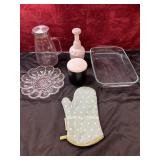 6 pc.Bundle of glasses platter,casserole dish,