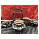 11 pc. Bundle of Chinese wooden stands.