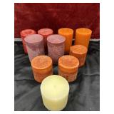 10 pc. Bundle of tall an smaller candles.