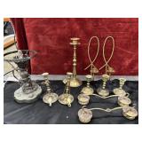 11 pc. Bundle ohh vintage metal lamp and candle