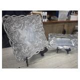 2 Arthur Court Grapes Pewter Serving Platters