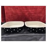 2 pc. Spode Baking Days square baker in black