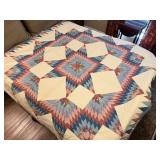 Vintage Handmade Star Quilt, Measures 85x65ï¿½,