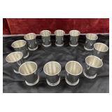 2 Pewter Mint Julep Cups, Engraved
