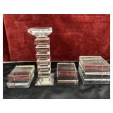 8 pc.clear acrylic or lucite candle holders