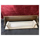 2 pc. white wall-mounted paper towel holder with