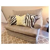 Oversized Chair and a Half Love Seat with Toss