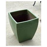 Large Green Square Tub Ceramic Glazed Planter