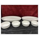 6 pc. white ceramic Martha Stewart Collection